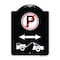 Signmission No Parking Tow Away Zone W/ Graphic Heavy-Gauge Aluminum Sign, 24" x 18", BW-1824-23793 A-DES-BW-1824-23793 - alternate 1